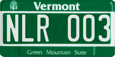 VT license plate NLR003