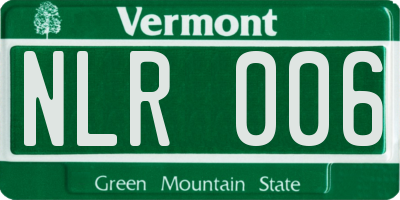 VT license plate NLR006