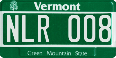 VT license plate NLR008