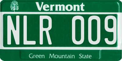 VT license plate NLR009