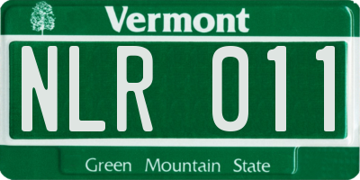 VT license plate NLR011