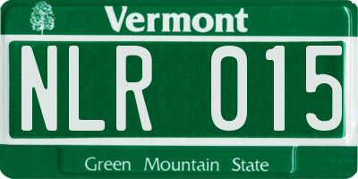 VT license plate NLR015