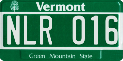 VT license plate NLR016