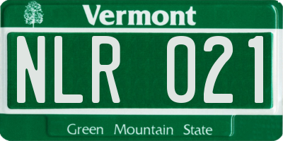 VT license plate NLR021