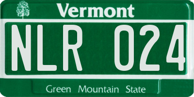 VT license plate NLR024