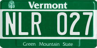 VT license plate NLR027