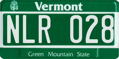 VT license plate NLR028