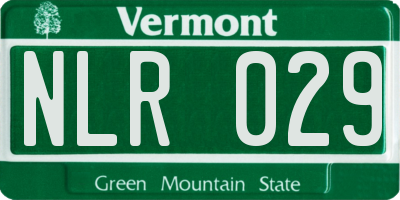 VT license plate NLR029