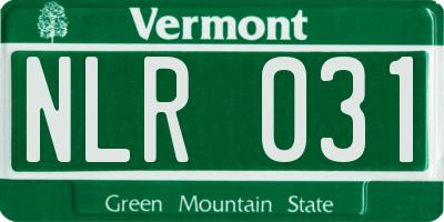 VT license plate NLR031