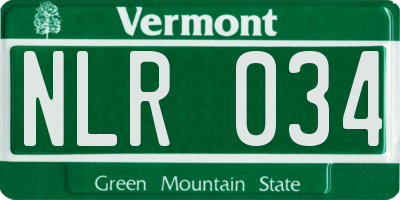 VT license plate NLR034
