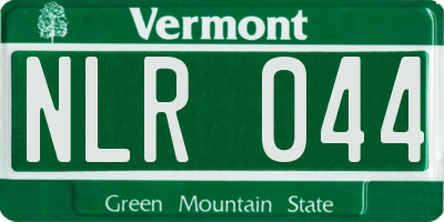 VT license plate NLR044