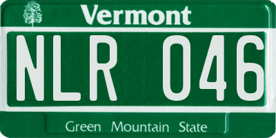 VT license plate NLR046