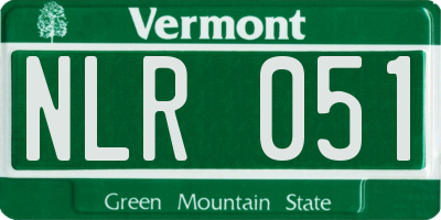 VT license plate NLR051