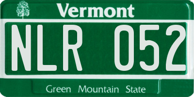 VT license plate NLR052