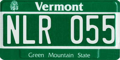 VT license plate NLR055