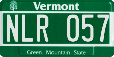 VT license plate NLR057