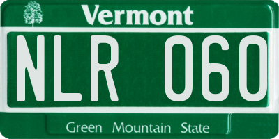 VT license plate NLR060