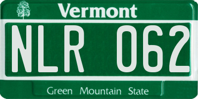 VT license plate NLR062