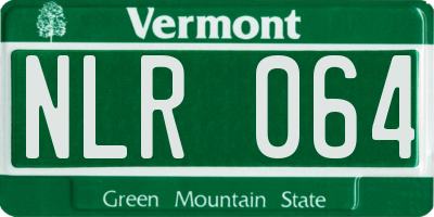 VT license plate NLR064