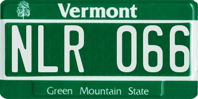 VT license plate NLR066