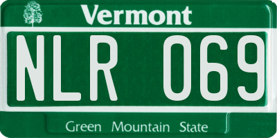 VT license plate NLR069