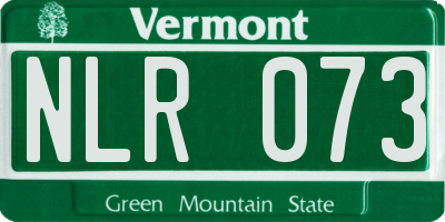 VT license plate NLR073