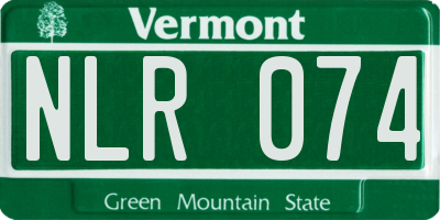 VT license plate NLR074