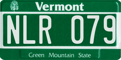 VT license plate NLR079