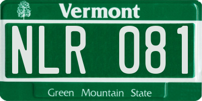 VT license plate NLR081