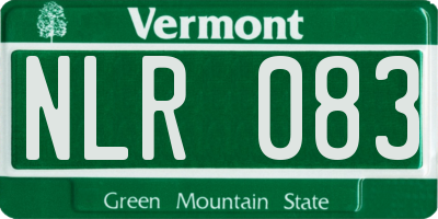 VT license plate NLR083