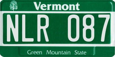 VT license plate NLR087