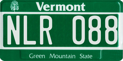 VT license plate NLR088