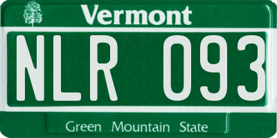 VT license plate NLR093