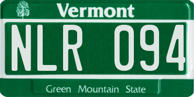 VT license plate NLR094