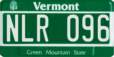 VT license plate NLR096
