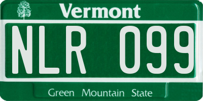VT license plate NLR099