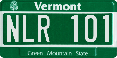 VT license plate NLR101