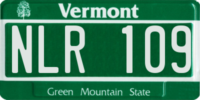 VT license plate NLR109