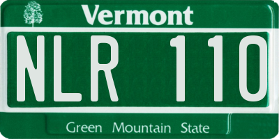 VT license plate NLR110