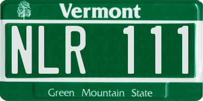 VT license plate NLR111