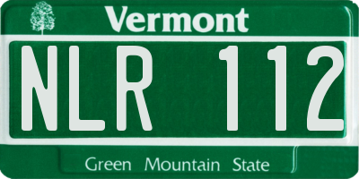VT license plate NLR112
