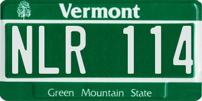 VT license plate NLR114