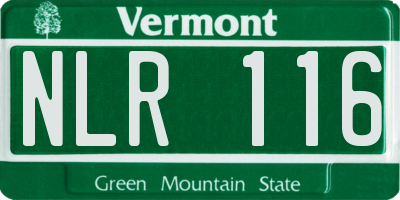 VT license plate NLR116