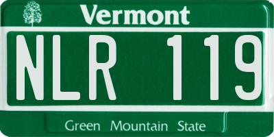 VT license plate NLR119