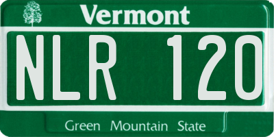 VT license plate NLR120