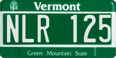 VT license plate NLR125