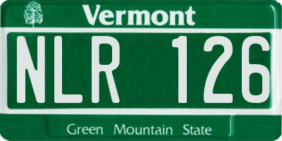 VT license plate NLR126