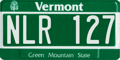VT license plate NLR127