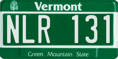VT license plate NLR131