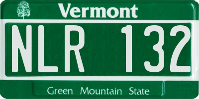 VT license plate NLR132